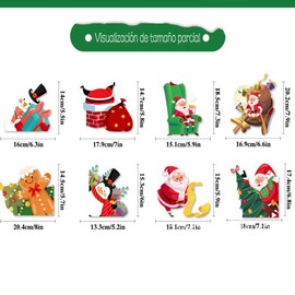GeorgeX Pegatinas para Ventana de Navidad, Película Decorativa de Vidrio 8 Hojas Navidad Decoraciones Navideñas Pegatinas para Vidrio, Copos de Nieve, Muñeco de Nieve