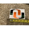Chrome Miami Hurricanes Full Size Football Helmet Decals
