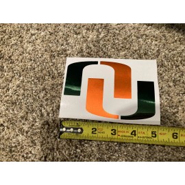Chrome Miami Hurricanes Full Size Football Helmet Decals