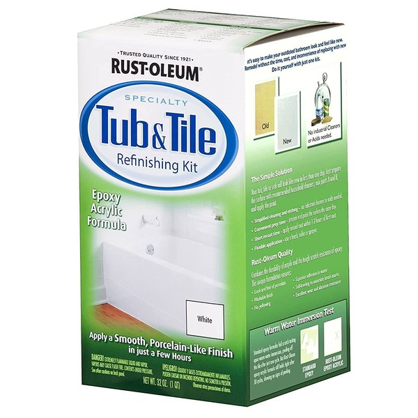 Rust-Oleum 1 qt Brands 7860519 White Specialty Tub And Tile Refinishing Kit