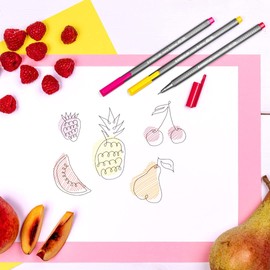 STAEDTLER 334 Triplus Fineliner with Superfine Tip 0.3mm (Pack of 6) (Tropical)