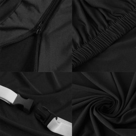 Stretch Swivel Gaming Racing Chair Cover Computer Chair Seat Cover Removable Washable with 1 Pair Armrest Cover Suitable for Office Chair Swivel Chair (Black)