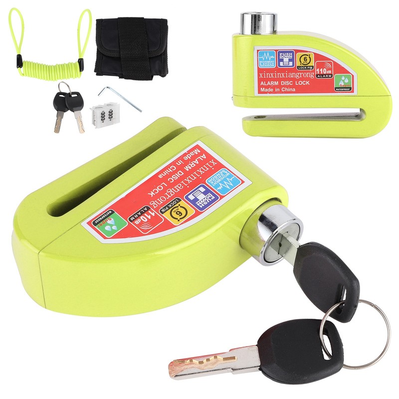 Waterproof Disc Brake Lock Kit 110dB Anti Theft Security Alarm
