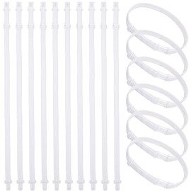 BENECREAT Adjustable Polyester Elastic, White