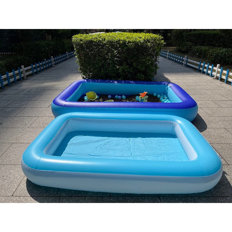 Inflatable Splash Pool for Kids, Plastic Wading Pools Outdoor, Large
