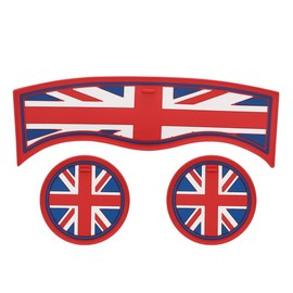 TOMALL Cup Coaster Compatible with Mini Cooper F60 Countryman 2017-2024 Silicone Cup Holder Coaster Center Console Storage Box Car Coasters for Cup Holders Car Coaster Mat Pad Accessory (Red Flag)