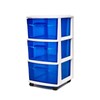 Homz Plastic 3 Drawer Medium Home Storage Container, Clear Drawers