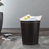 KINGFOM™ Classic Leather Waste Bin, Creative Waste Paper Basket, Storage