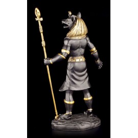 Anubis Figure - Warrior Egyptian Black Gold - Decorative Egypt Statue God Gods