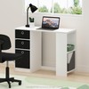 Furinno Jaya Modern Computer Study Desk, White/Black