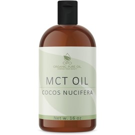 OPO Aceite Mct - Coco Puro Fraccionado De Coco, Sin Omg, Triglicéridos De Cadena Media, Vegano, A Granel, Aceite Portador C8 Y C10-16 Oz 1 Pinta - Piel, Cabello, Cutículas, Vello Facial