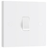BG 912-0J Single Electric Light Switch, White Moulded, White