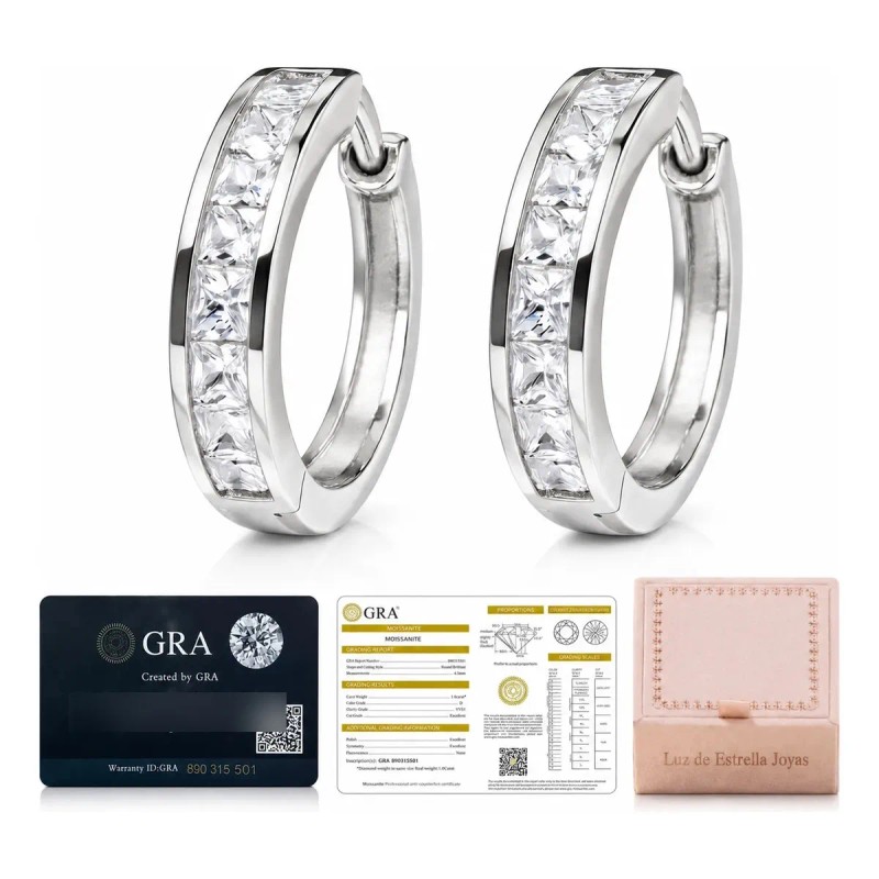 Luz de Estrella Joyas - Arrancadas Aretes Plata 925 Con