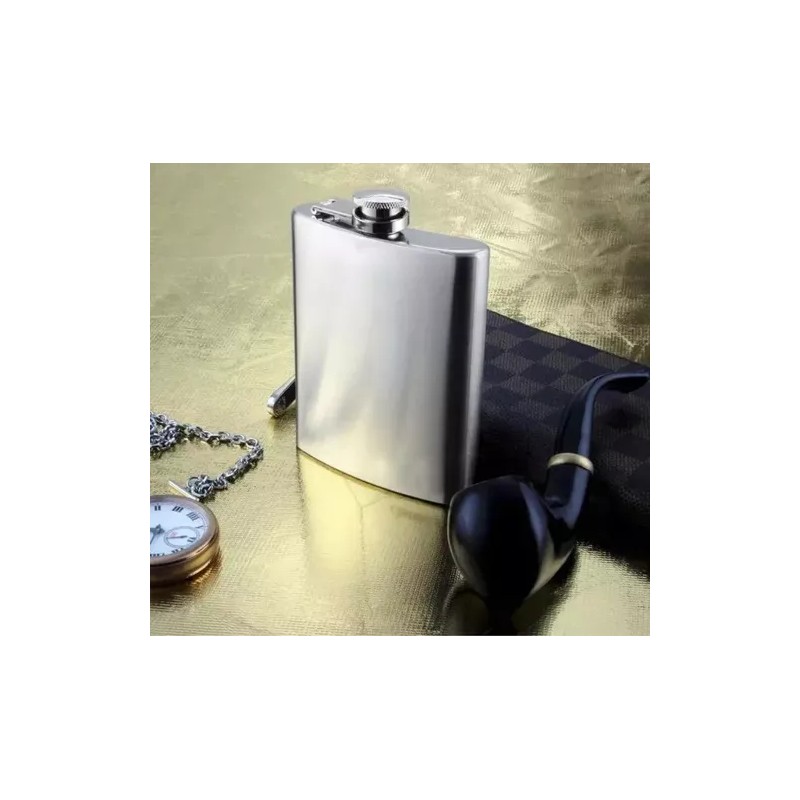 Hip Flask Licorera Bolsillo Acero Inoxidable 235 Ml Portátil