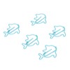 100Pcs Cute Paper Clips Blue Dolphin Style Exquisite Color Strong
