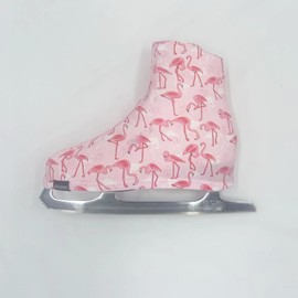 Ice Skates Boot Covers for Size Free Figure Skates (Flamingo)