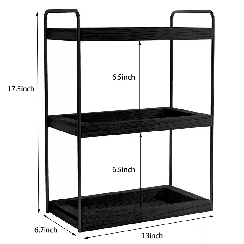 Dorhors 3 Tier Bathroom Counter Organizer,Countertop Bathroom Storage Shelf,Counter Tray
