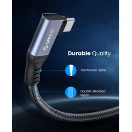 ORICO Thunderbolt 4 Cable, USB4 Cable Supports Compatible with Thunderbolt 3 with PD 100W (20V/5A), 40Gb data transmission, 8k@60Hz (Two Displays 4k@60Hz) for Phones, Tablets and Laptops(0.3M)