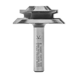 ENT 16380 Mitre Gluing Cutter HW, Shank (S) 8 mm, Diameter (D) 38.1 mm, NL 12.7 mm, M 6 mm, SL 32 mm Wood Thicknesses from 8 to 10 mm