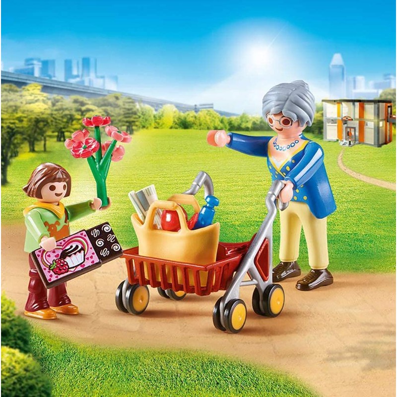 Playmobil Grandma with Rollator 4 Years +, Colourful, One Size