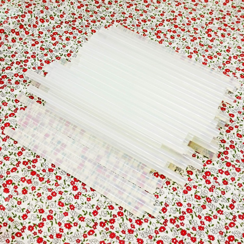 FZGUSYAF 50Pcs Hot Glue Sticks 7x100mm Transparent Glue for 7mm