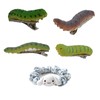 12PCS Bug Hair Clips Hand Painted 3D Caterpillar Duckbill Clip