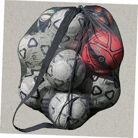 Kisangel Soccer Mesh Net Bag Drawstring Storage Bag Large Capacity for Sports Equipment Women