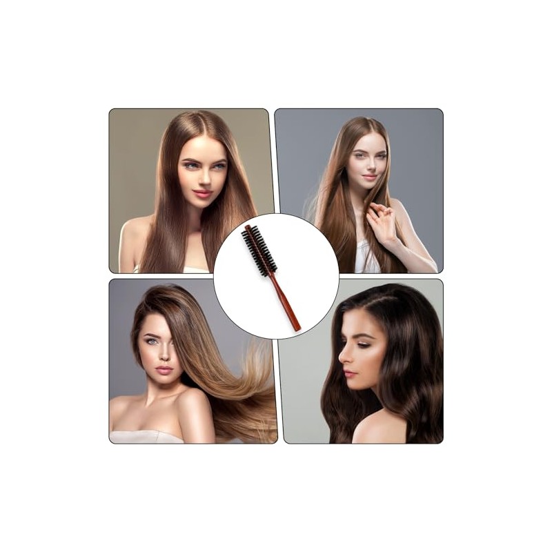 Cepillo de cabello redondo pequeño para cabello fino o corto,