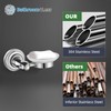 iBathUK Georgina Round Soap Dish, Stainless Steel Wall Mount Soap