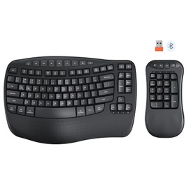 MEETION Wave Ergonomic Split Keyboard with Separate Numeric Keypad