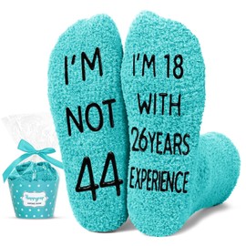 HAPPYPOP 44th Birthday Gifts for Her - Socks for 44 Year Old Women Friends Men, Female Men Birthday Gift Ideas in Their 40s