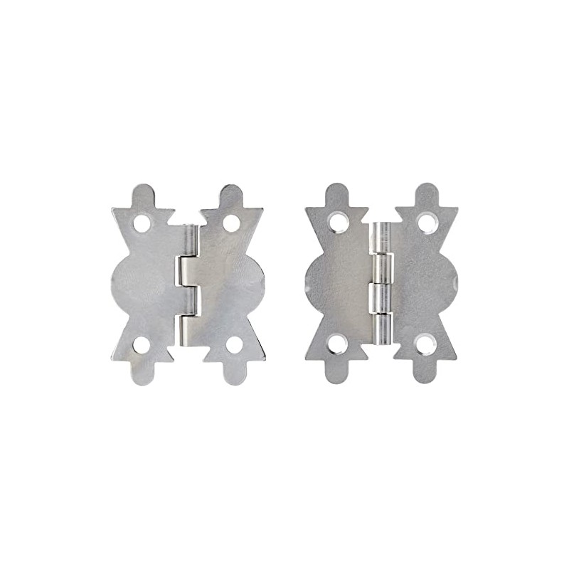 Merriway BH06197 (4 Pcs) Butterfly Hinge Chrome Plated 50mm -