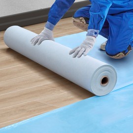 Temporary Floor Protection for Construction, Painting, Renovation, Protector Film for Hardwood Floors, Surface Carpet Protection Film, Tile&Hard Paint Protection Covers 325 sqft (39" x 100'-Sky Blue)