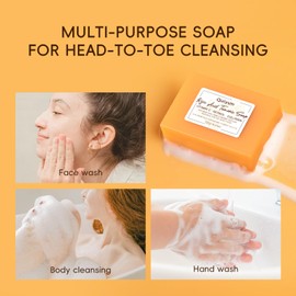 Kojic Acid Soap for Face & Body, Turmeric Soap with Vitamin C, Kojic Aicd Natural Soaps Moisturizing & Refreshing, Dark Spot Remover for Even Skin Tone, Acne, Dark Spots