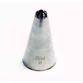 JEM Closed Star Piping Nozzle, Decorating Tip, no. 27