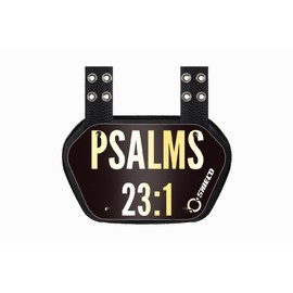 O Shield Football Back Plate Youth, Back Plate Football Psalms 23:1, Professional Stylish Ergonomic Fasion, Black