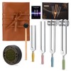 DiDiBirDi Tuning Fork Set 4pcs 128HZ, 136.1HZ, 256HZ, 384HZ, Equipped