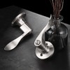 GOBEKOR 6 Pack Privacy Door Levers Interior Door Handles Brushed