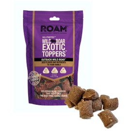 ROAM Pet Treats Wild Boar Exotic Dog Topper - Single Protein, Sustainably Raised Wild Boar Meat Dog Food Topper - Non-GMO, 4 Ounce