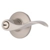 BRINKS – Transitional Keyed Entry Wave Door Lever, Satin Nickel