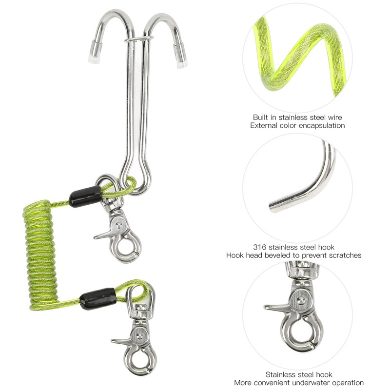 316 Stainless Steel Diving Current Hook Double Reef Drift Hook