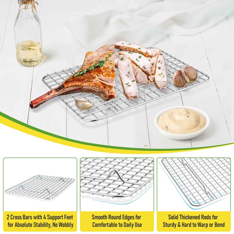 Homikit 2 Pack Cooling Rack Set, 8.7" x 6.3" Stainless