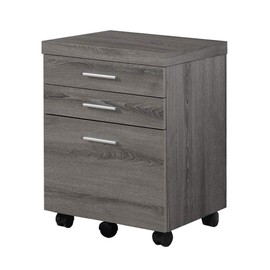 Monarch Specialties 3 Drawer File Cabinet - Filing Cabinet (Dark Taupe)