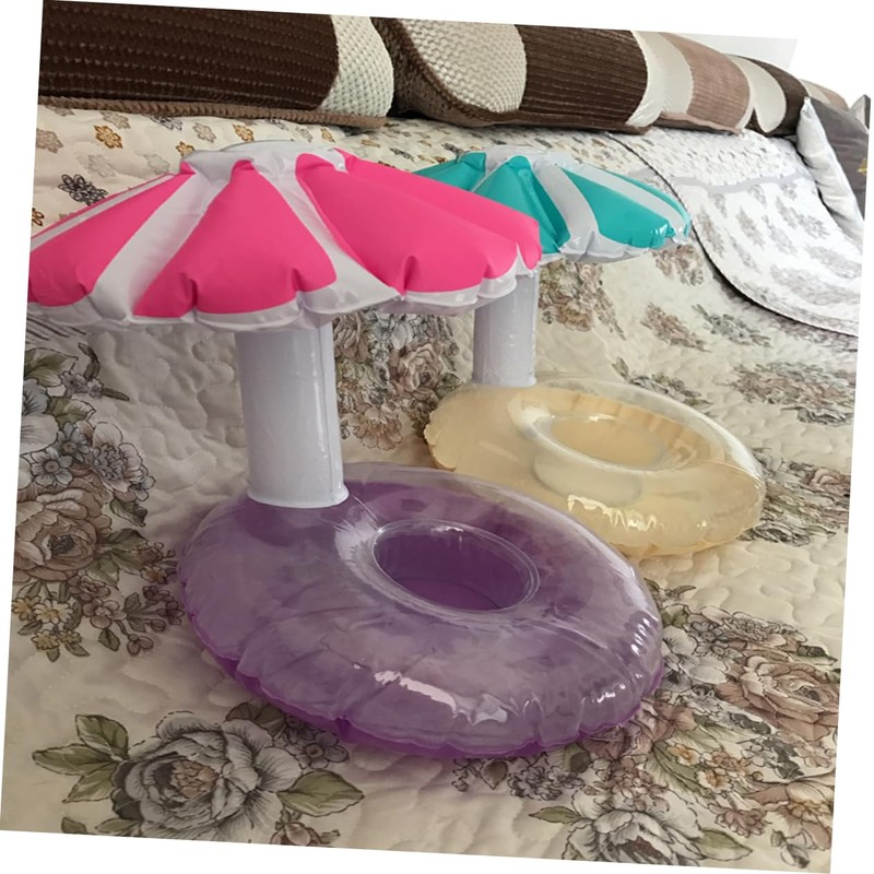 LABRIMP 3 Pack PVC Floating Drink Coasters Inflatable Coasters for