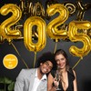 Smlpuame 40 Inch 2025 Balloons Gold, Huge Foil Number Balloons