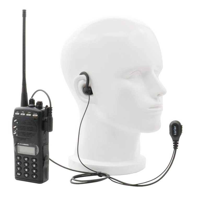 Karier Walkie Talkie Headset Earpiece with PTT Mic and Soft