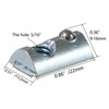 Axageid 20 Packs 5/16-18 Threaded Steel Roll in T-Nut with