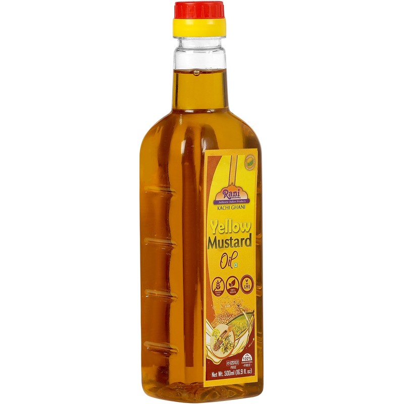 Rani Yellow Mustard Oil (Kachi Ghani) 16.9 Ounce (500ml) NON-GMO