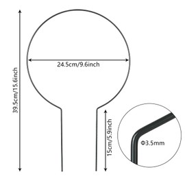 Acrux7 10 Pcs Circle Trellis for Potted Plants Trellis for Climbing Plants Indoor Plant Trellis Plant Supports for Vines Hoya Topiary Frames