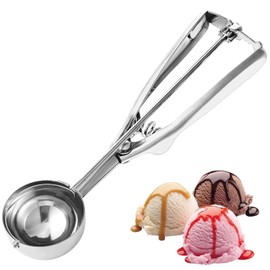 Ice Cream Scoops with Easy Trigger,Cookie Scoops for Baking-Medium Sized (5.2cm) 304 Stainless Steel Cookie Scoop for Ice Cream, Cookie, Cupcake, Meatball, Muffin